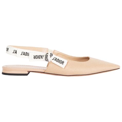 dior j'adior nude flats|CHRISTIAN DIOR nude mesh J'ADIOR Slingback Ballet Flats .